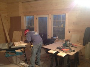 Jason hard at work in the bunk room