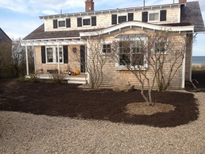 Loam on driveway side of house Loam on driveway side of house
